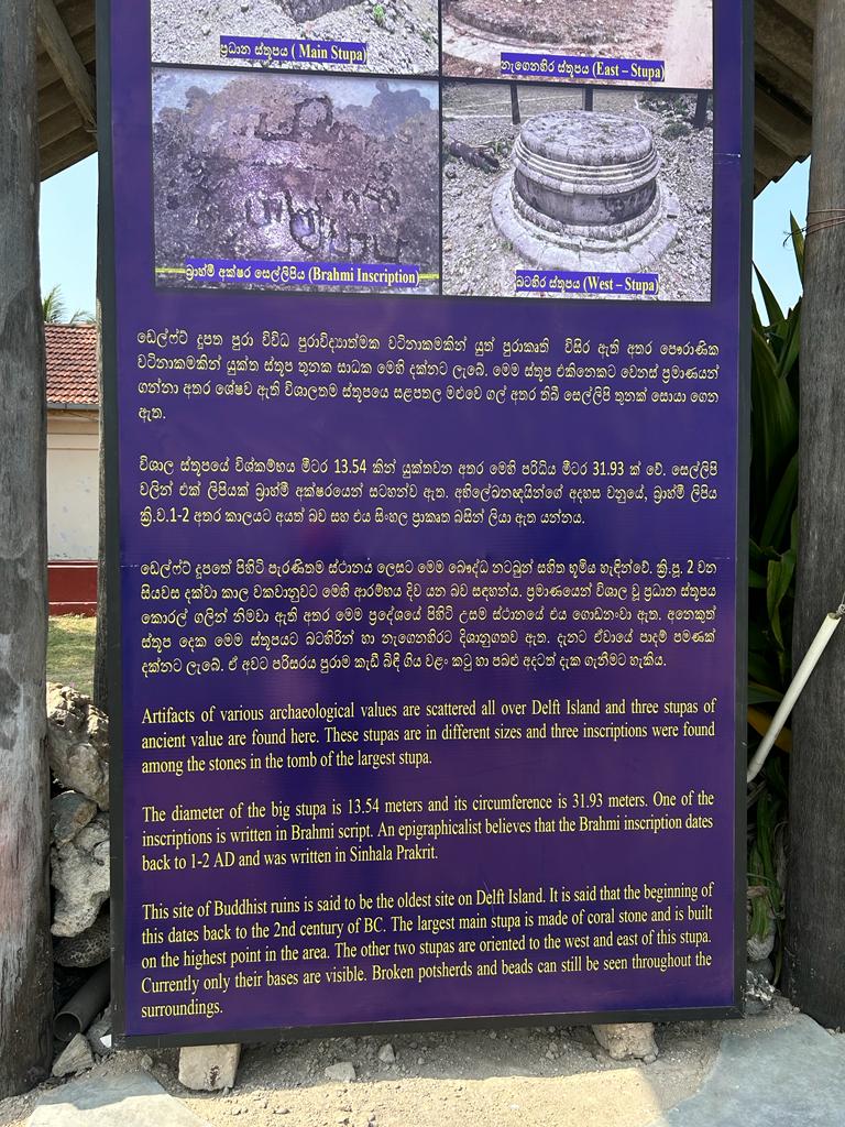 delft Vediyarasan fort 2 நெடுந்தீவு வெடியரசன் கோட்டை பாகங்களை பௌத்த தாது கோபுரத்தின் எச்சங்களாக மாற்றி பெளத்தமயமாக்க நடவடிக்கை